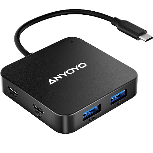 6 Ports USB 3.0 Hub, USB C/A Dock with 3 USB-A 3.0, 2 USB-C 3.0 for Laptop PC von ANYOYO