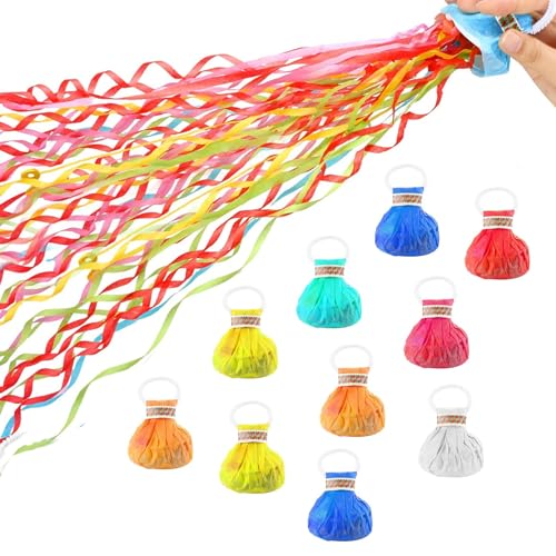 10 Stück Wurf Luftschlangen Bombe Hand Throw Streamers Luftschlangen Werfen für Neujahrsshows Partys Geburtstage Hochzeiten Abschlussfeiern Show 10 Stück Wurf Luftschlangen Bombe Hand Throw Streamers Luftschlangen Werfen für Neujahrsshows Partys Geburtstage Hochzeiten Abschlussfeiern Show von ANYUANKW