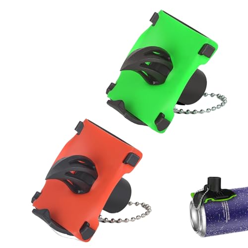 2 Stück Bier Schrotflintenöffner Innovatives Bier Shotgun Tool Biertrinkgerät mit Schlüsselring für Camping Strandparty (Grün, Rot) von ANYUANKW