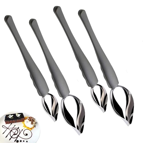 ANYUANKW 4 Stück Edelstahl Dekorationslöffel Dekorieren Bleistift Löffel Werkzeuge Löffelset zum Dekorieren von Tellern DIY ANYUANKW 4 Stück Edelstahl Dekorationslöffel Dekorieren Bleistift Löffel Werkzeuge Löffelset zum Dekorieren von Tellern DIY von ANYUANKW