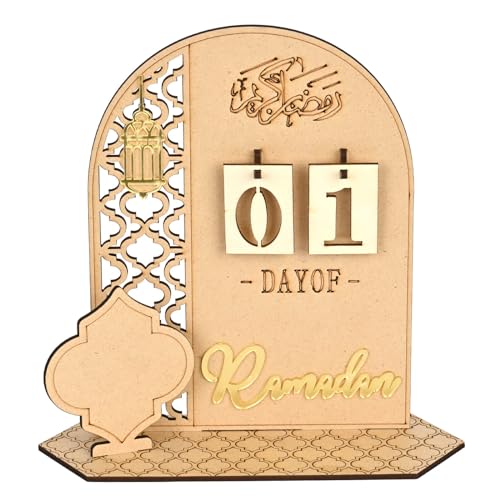 Ramadan Kalender,Ramadan Deko Aus Holz, Ramadankalender Kinder,Eid Mubarak Adventskalender, DIY Ramadan Dekoration 30 Tage Countdown,umrah mubarak deko für Zuhause (style 3) von ANYUNKEY