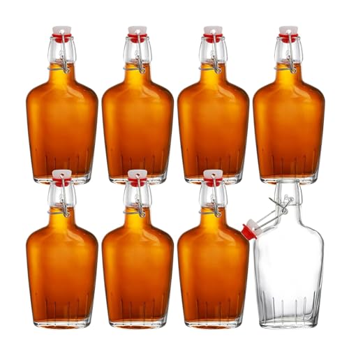 ANZAGA Glaskrüge für selbstgebraute Weinherstellung, Bierbrauen, 8-teiliges Set,500ml von ANZAGA