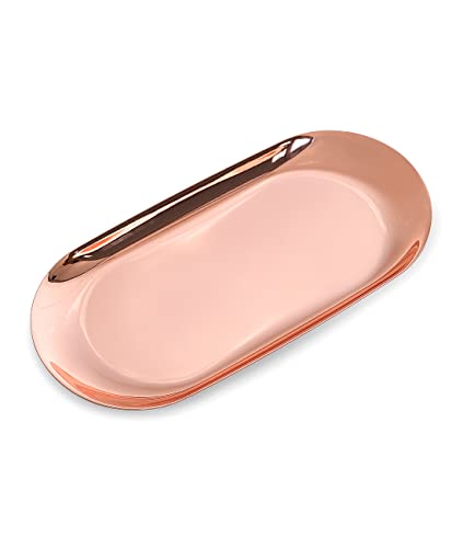 ANZOME Roségold Platte serviertabletts Buffet Platte - oval medium Rose Gold 1 stück von ANZOME