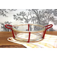 Backform Gratinform Vintage Auflaufform Rund Jena Glas Öfen Form Glasschüssel Mit Korbhalter Backform Gratinform Vintage Auflaufform Rund Jena Glas Öfen Form Glasschüssel Mit Korbhalter von ANadelchen