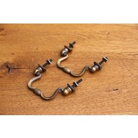 Vintage 2x Schubladengriffe Möbelgriffe Metall Alt-Messing Metallgriff Hängegriff Klappbar Truhengriff Kommodengriff von ANadelchen