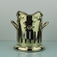 Antiker Champagner Flaschenhalter Aus Messing von MastorasAntiques
