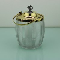 Jugendstil Messingglas Keksfassdose von MastorasAntiques