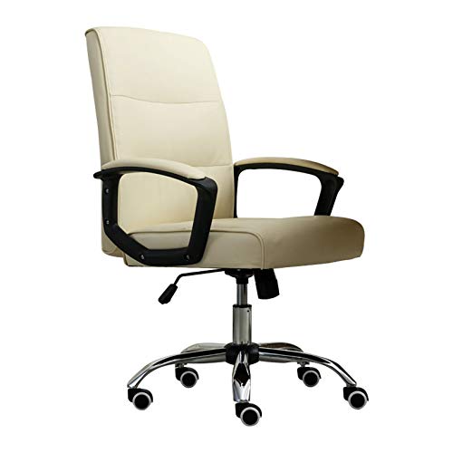 ANram Bürodrehstuhl mit hoher Rückenlehne, ergonomischer Chefbürostuhl, Computertischstuhl für Besprechungszimmer und Arbeitszimmer (weiß) von ANram