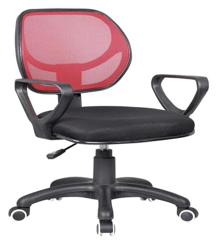 ANram Stuhl, Büro-Schreibtischstuhl, ergonomischer Computerstuhl, Lift, Netzstuhl, Arbeitszimmer, Drehstuhl, Gaming-Stuhl (Farbe: Rot, Größe: Einheitsgröße) von ANram