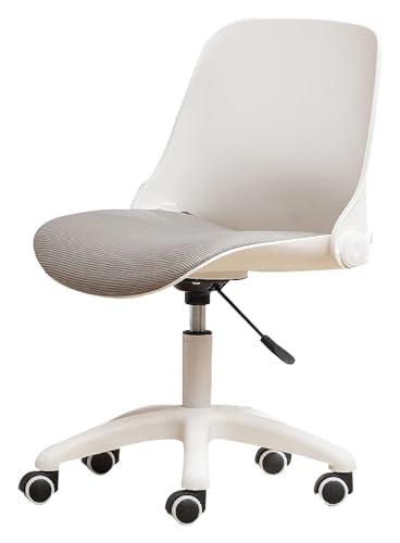 ANram Stuhl, Bürostuhl, Arbeitsstuhl, höhenverstellbar, ergonomischer Computer-Schreibtischstuhl, 360° drehbarer Stuhl für Schlafzimmer, Gaming, Empfang, Ankleidezimmer (Farbe: Hellgrau) von ANram
