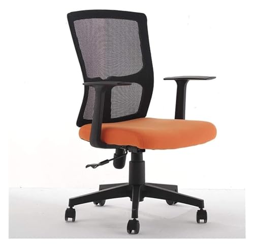ANram Stuhl, Netztisch und Stuhl, ergonomischer Lift-Drehstuhl, Rückenlehne, Computerstuhl, Konferenz- und Arbeitsstuhl (Farbe: Orange, Größe: Einheitsgröße) von ANram
