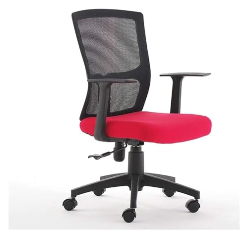ANram Stuhl, Netztisch und Stuhl, ergonomischer Lift-Drehstuhl, Rückenlehne, Computerstuhl, Konferenzarbeitsstuhl (Farbe: Rosarot, Größe: Einheitsgröße) von ANram