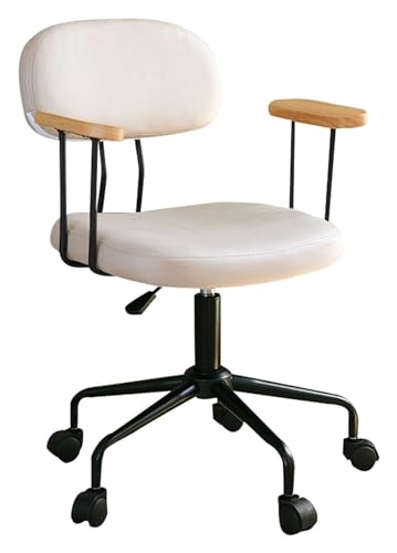 ANram Stuhl Drehbarer Bürostuhl, PU-Leder-Bürostuhl mit Armlehnen und Rückenstütze Drehbarer Schreibtischstuhl für höhenverstellbaren ergonomischen Computerstuhl (Farbe: Hellgrün) von ANram