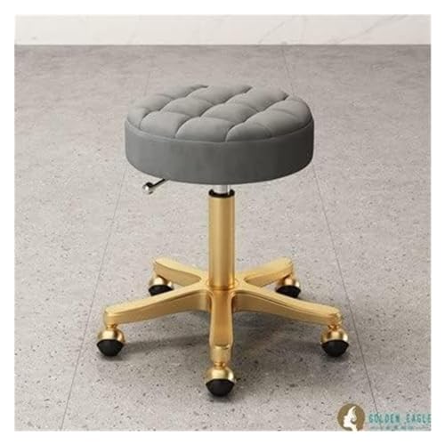 ANram Stuhl Drehhocker Stuhl Höhenverstellbarer Drehhocker Stuhl Runde Rollhocker für Küche Salon Bar Büro Massage/Lila (Farbe: E) von ANram
