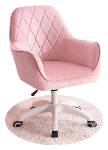 ANram Stuhl Ergonomischer Drehstuhl, dick gepolsterter Sitz, armloser Computerstuhl, Gaming-Stuhl, Stuhl erforderlich (Farbe: Rosa) von ANram