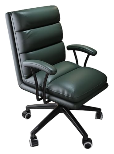 ANram Stuhl Verstellbarer Bürostuhl, ergonomische Computer-Drehstühle mit Rädern und Armlehnen für den Empfang im Schlafzimmer, Wohnzimmer (Farbe: Grün) von ANram