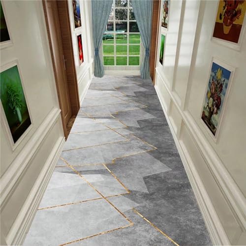 ANram Teppich, schmaler, Langer Flurläufer für Wohnzimmer, Küche, Flur, Treppen, schmaler Läufer mit Rutschfester Rückseite, 0,6 x 3 m von ANram