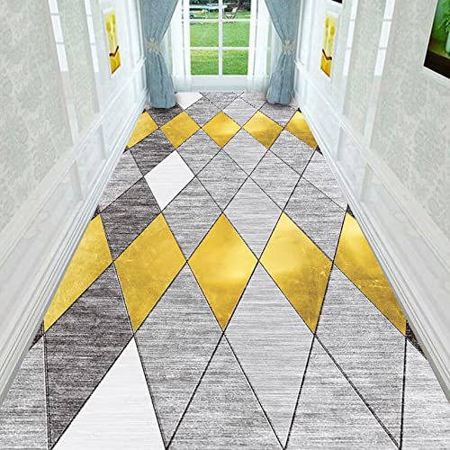 ANram Teppichläufer für Flur Anti-Rutsch-Teppich Zeitgenössischer Durchgangsläuferteppich für Flur,0.8m x 4m von ANram