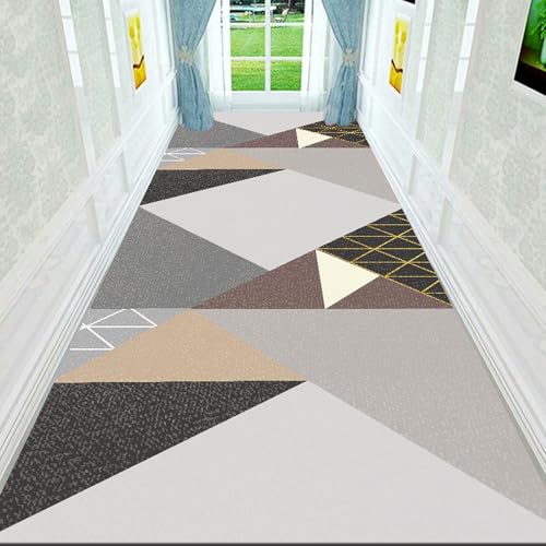 ANram Teppichläufer für Flur Zeitgenössischer Durchgangsläuferteppich für Flur, Wohnzimmer, Küche und Schlafzimmer rutschfeste Bodenmatte,0.8m x 3.0M von ANram