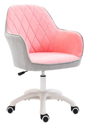 Stuhl, Computerstuhl, Gaming-Stuhl, Verstellbarer Rolldrehstuhl, geeignet für Wohnzimmer, Schlafzimmer und Schreibtisch (Farbe: Grau, Rosa, Größe: Delfinwellen) von ANram