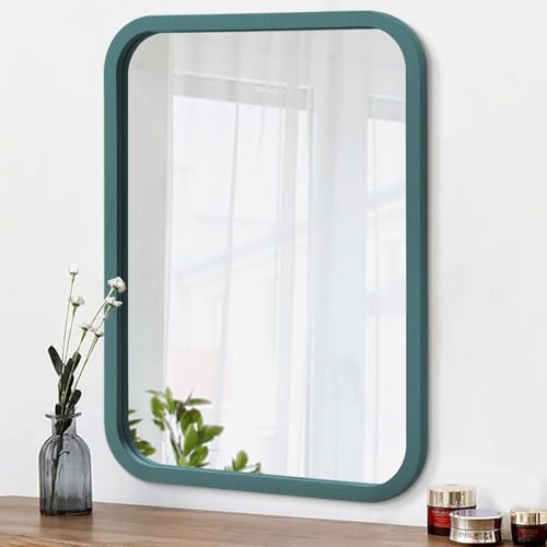 AOAOPQ Badspiegel Kleiner Rahmen Rechteckiger Wandspiegel Modernes Bauernhaus Vanity Mirror Blau AOAOPQ Badspiegel Kleiner Rahmen Rechteckiger Wandspiegel Modernes Bauernhaus Vanity Mirror Blau von AOAOPQ