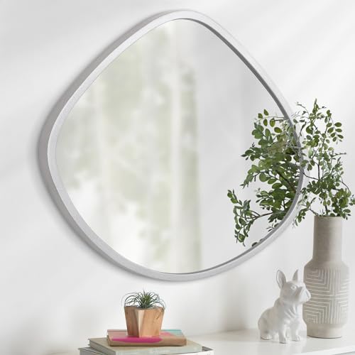 AOAOPQ Kleiner asymmetrischer Spiegel Unregelmäßiger Wandspiegel Holzgerahmte Wandspiegel Dekorative Spiegel für Schlafzimmer Wohnzimmer Eingangsbereich Splitter von AOAOPQ