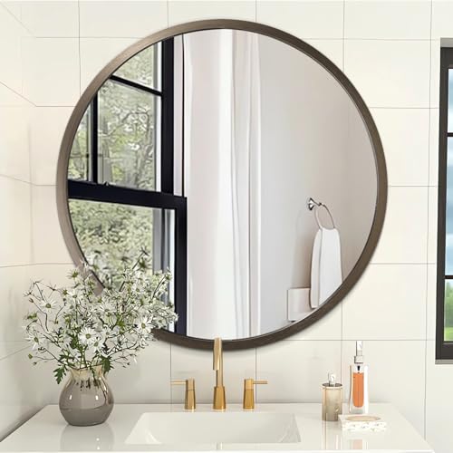 AOAOPQ Spiegel Caffee Metallrahmen Wandspiegel Spiegel montiert Eitelkeitsspiegel Modern Minimalistisch Wand für Eingangsbereich Badezimmer Waschräume Wohnräume von AOAOPQ