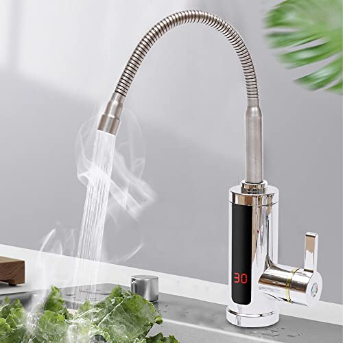 3000W Kleiner Durchlauferhitzer 360° LED Wasserhahn Küche/Bad Unter der Spüle Beheizter Wassererhitzer von AOAPUMM