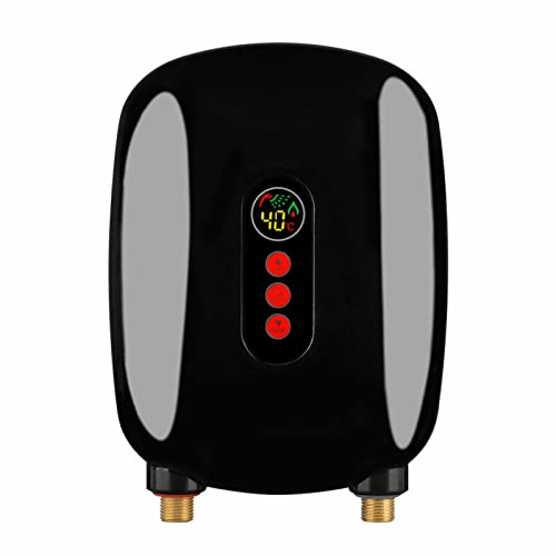 6500W 220V Durchlauferhitzer Mini-Durchlauferhitzer Thermostatischer Durchlauferhitzer Touchscreen, Drehknopf-Wassererhitzer Untertisch-Wassererhitzer (Touchscreen-Wassererhitzer Schwarz) von AOAPUMM