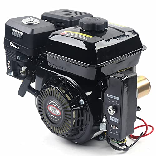7,5 PS Horizontaler Motor, 212CC Viertakt-Elektrostarter, OHV-Benzinmotor in Industriequalität Go-Kart-Motor für Kompressor Unkrautstecher Rasenmäher Wasserpumpe Generator Rasenmäher. von AOAPUMM