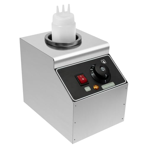 AOAPUMM Soßenwärmer Edelstahl Soßenspender 30-85 °C Thermosauce Schokoladensoßenwärmer Senf-Ketchup-Spender 80W 650ML von AOAPUMM