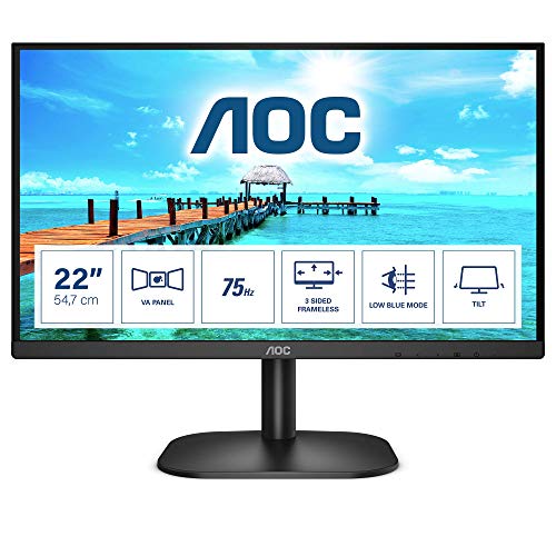 AOC 22B2H - 22 Zoll FHD Monitor (1920x1080, 60 Hz, VGA, HDMI) schwarz von AOC