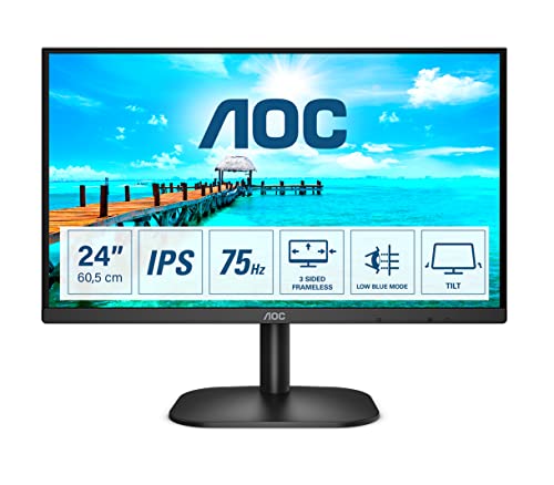 AOC 24B2XH - 24 Zoll FHD Monitor (1920x1080, 75 Hz, VGA, HDMI) schwarz von AOC