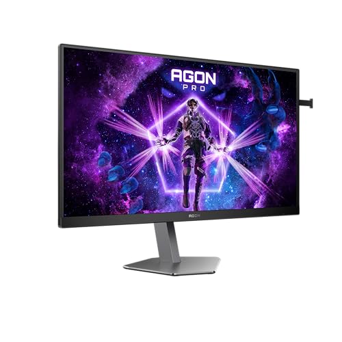 AOC Agon PRO AG276FK - 27 Zoll FHD Gaming Monitor, 520 Hz, 1 ms GtG, Adaptive Sync., G-Sync comp., HDR400 (2X HDMI, 1x DisplayPort 1.4, USB Hub) schwarz/grau von AOC