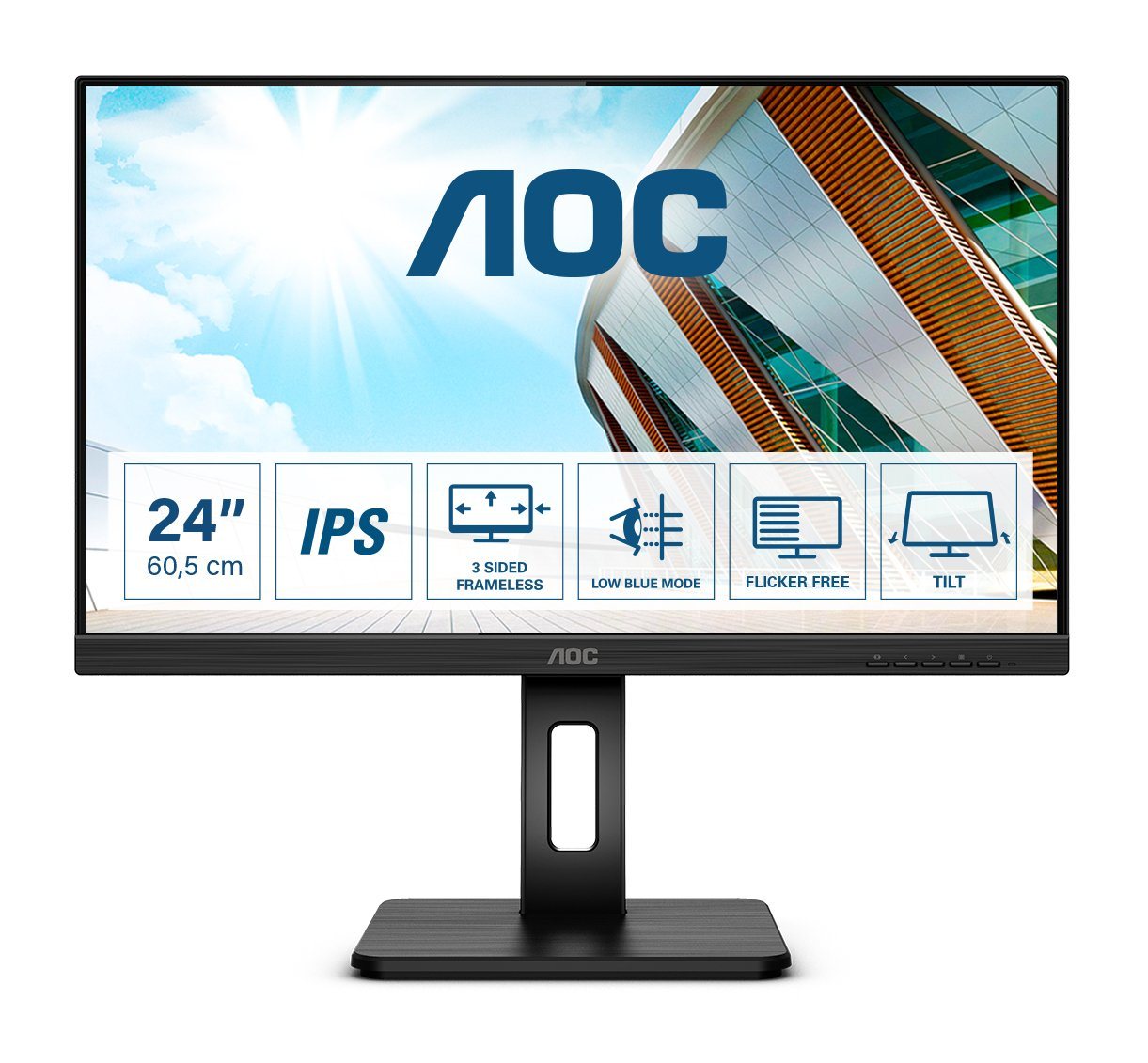 AOC Buchstütze AOC 60,5cm (23,8) Q24P2Q 16:09 HDMI+DP+USB IPS black Lift von AOC