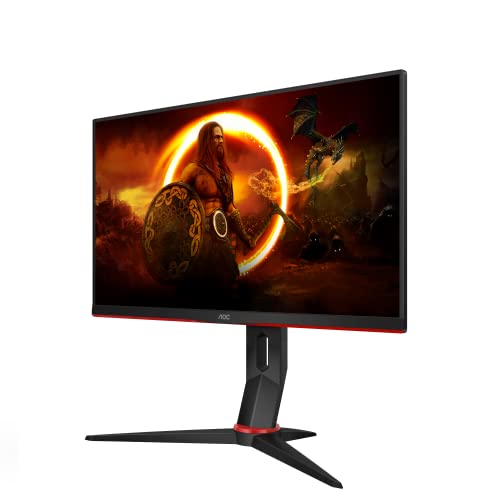 AOC Gaming 24G2SP - 24 Zoll FHD Monitor, 165 Hz, 1 ms, FreeSync Premium (1920x1080, VGA, HDMI, DisplayPort) schwarz/rot von AOC