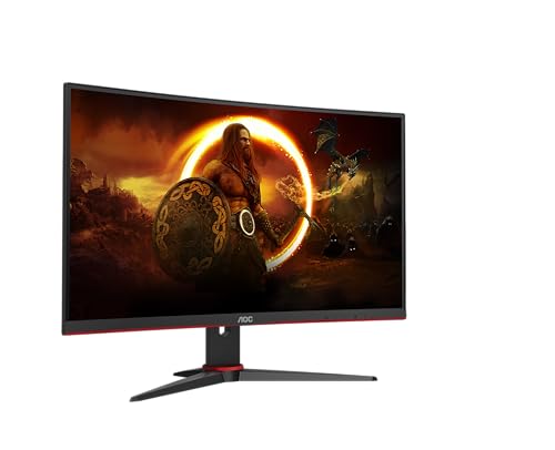 AOC Gaming CQ27G2SE - 27 Zoll QHD Curved Monitor, FreeSync Premium (2560x1440, 165 Hz, HDMI 1.4, DisplayPort 1.2) schwarz-rot von AOC