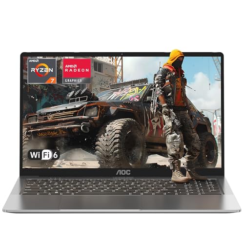 AOC Laptop,AMD Ryzen 7 5700U(16-Thread CPU),Bis zu 4,3 GHz,Backlit Keyboard Computer,16,1 Zoll FHD Schlank Notebook,16GB RAM 512GB SSD,Radeon RX Vega 8 Graphics,USB 3.2,WiFi 6,HDMI von AOC