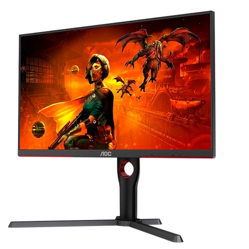 AOC Gaming U27G3X - 27 Zoll UHD Monitor, 160 Hz, FreeSync Pre., G-Sync comp., HDR400 (3840x2160, 1ms GtG, HDMI 2.1, DisplayPort) schwarz-rot von AOC