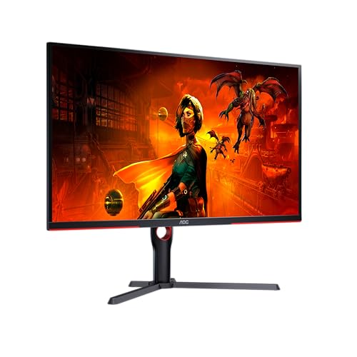 AOC Gaming U32G3X - 32 Zoll 4K UHD Monitor, 144Hz, IPS, 1ms GTG, G-Sync kompatibel, Low input Lag, HDR400, Höhenverstellbar (3840 x 2160, HDMI 2.1 / DP 1.4 ) von AOC
