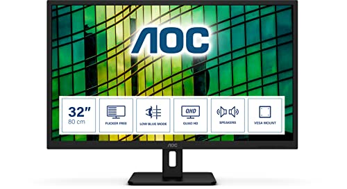 AOC Q32E2N - 32 Zoll QHD Monitor (2560x1440, 75 Hz, HDMI, DisplayPort) schwarz von AOC