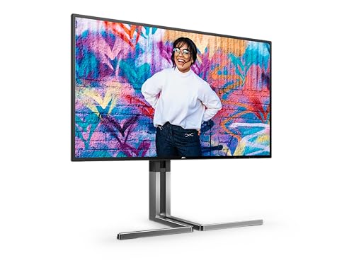 AOC U27U3CV Graphic Pro - 27 Zoll UHD Nano IPS Monitor, höhenverstellbar, Lautsprecher, HDR400 (3840x2160, 60 Hz, 4K, 2X HDMI, DisplayPort, USB-C (96W PD), USB Hub) schwarz von AOC