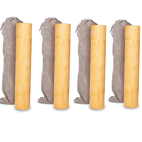 Set mit 4 kleinen Bambus-Urnen-Röhren für menschliche Asche, umweltfreundlich und biologisch abbaubar, umweltfreundlich, Mini-Bambus-Urne für Erwachsene männliche weibliche Asche von AODIYA