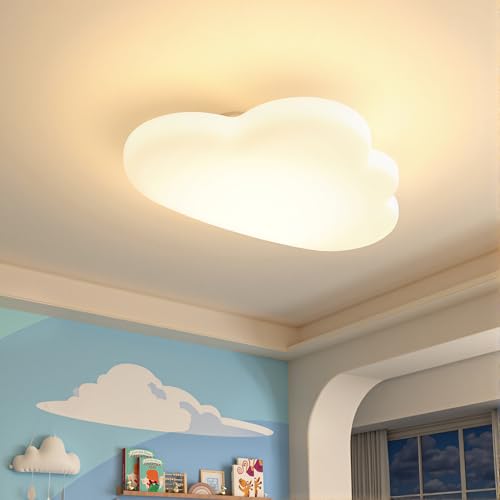 AOEH LED Deckenleuchte Schlafzimmer Kinderzimmerlampe Deckenlampe für Kinder Wolken deckenleuchte Holz Stufenloses Dimmen mit Fernbedienung,Bread Cloud 40CM AOEH LED Deckenleuchte Schlafzimmer Kinderzimmerlampe Deckenlampe für Kinder Wolken deckenleuchte Holz Stufenloses Dimmen mit Fernbedienung,Bread Cloud 40CM von AOEH