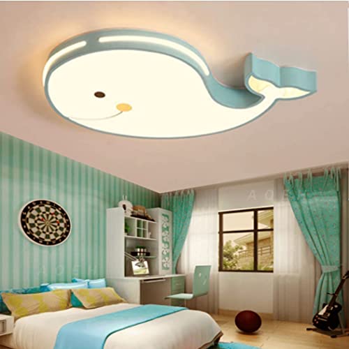 AOEH LED Deckenleuchte 60CM Raumbeleuchtung Delphinform Deckenlampe Junge Mädchen Baby Kinder Decke Licht Innenbeleuchtung Aufhängung Kinderzimmer Schlafzimmer Lampe Raumleuchten Kronleuchter,Grün von AOEH