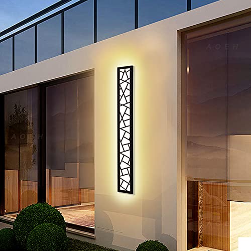 AOEH LED Wandleuchte Lange Wandlampe Wasserdicht Ip65 LED Wandbeleuchtung Im Innen-und Außenwandleuchte,aluminium Außenlamp Vogelnest Wandleuchte Für Terrasse Garten Veranda Garage,Warmweiß, L60cm*1 von AOEH