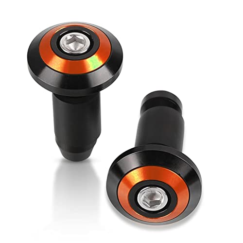 Lenkergewichte Motorrad Für Kawasaki Z750 Z800 Z1000 Z900 Motorradlenker 7/8 '' 22mm Lenkerkappe Lenkergriffe Bar End Plug (Farbe : Orange) von AOEO
