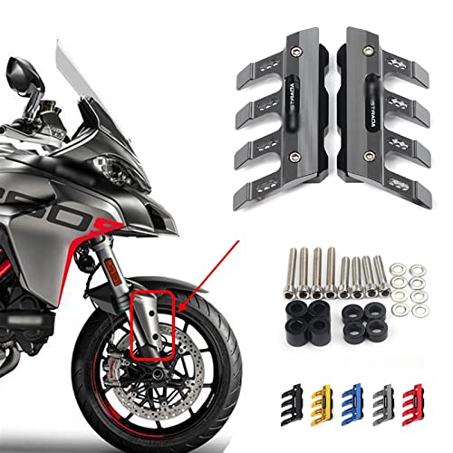 AOEO Sturzpads Motorrad Für Ducati MULTISTRADA 1200 950 1260 1260S 1000DS Motorrad Gabelschutz Fender Slider Guard Kotflügel (Farbe : Rot) von AOEO