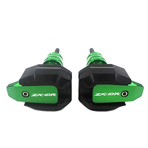 AOEO Sturzpads Motorrad Für Kawasaki ZX-10R Fallschutzrahmen Slider Verkleidungsschutz Anti-Crash-Pad-Schutz (Color : Green) von AOEO