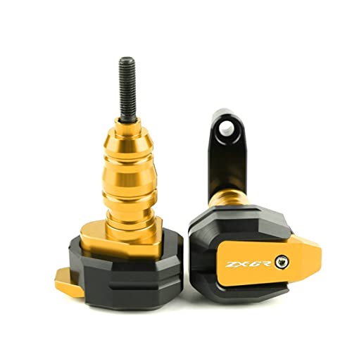 AOEO Sturzpads Motorrad Für Kawasaki ZX6R ZX 636 6R 2005 2006 2007 2008 Rahmen Slider Pad Crash Motorschutz Fallschutz (Farbe : Gold) von AOEO